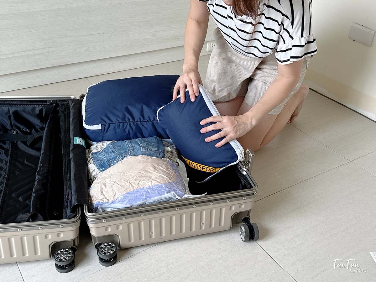 旅行收納神器！韓國Maipassport壓壓袋、昌信FRANCO雙合一手捲真空壓縮袋，換季旅行必備收納法寶