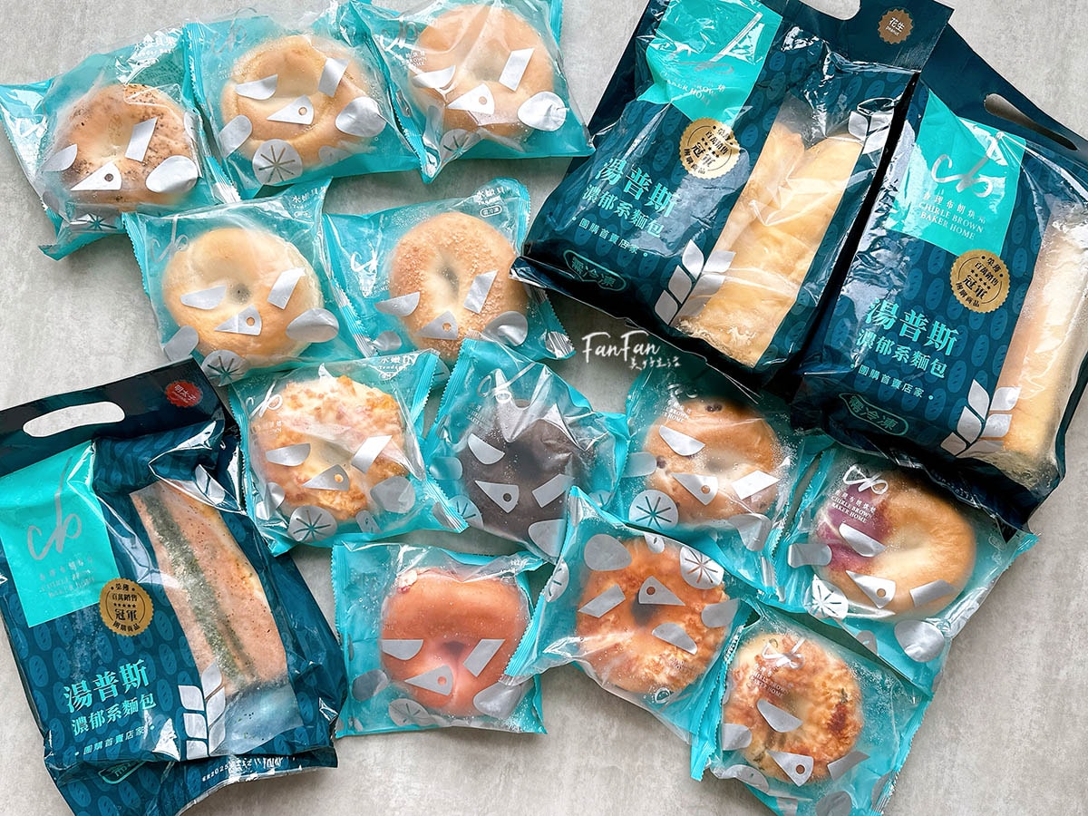 查理布朗烘培｜超酥脆水嫩貝果，10多種口味任選！還有明太子、香蒜、花生湯普斯麵包