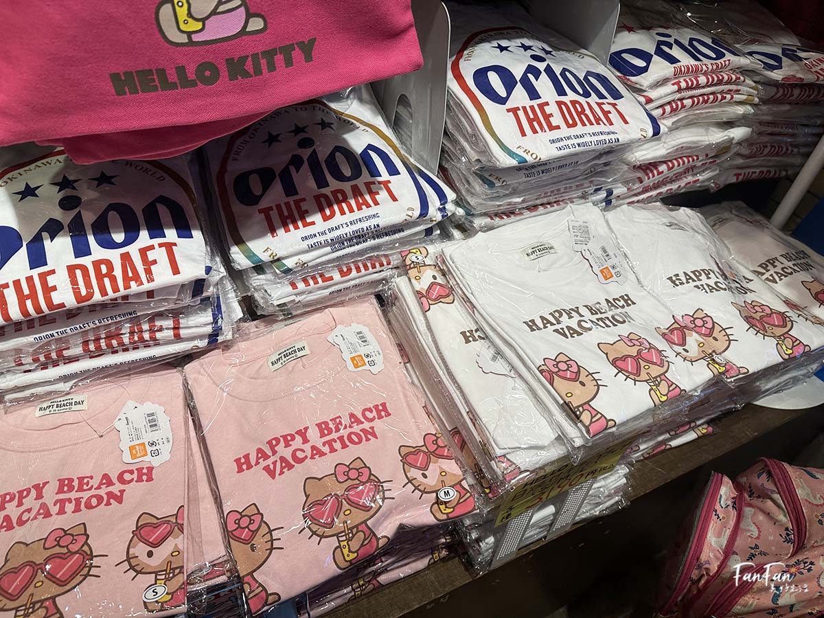 沖繩限定：曬黑Hello Kitty、曬黑蠟筆小新T恤開箱，曬黑三麗鷗明星系列哪裡買？沖繩必買戰利品！